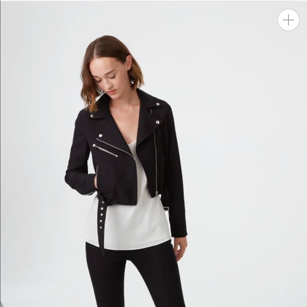 Club Monaco Crepe Moto Laccarah Jacket